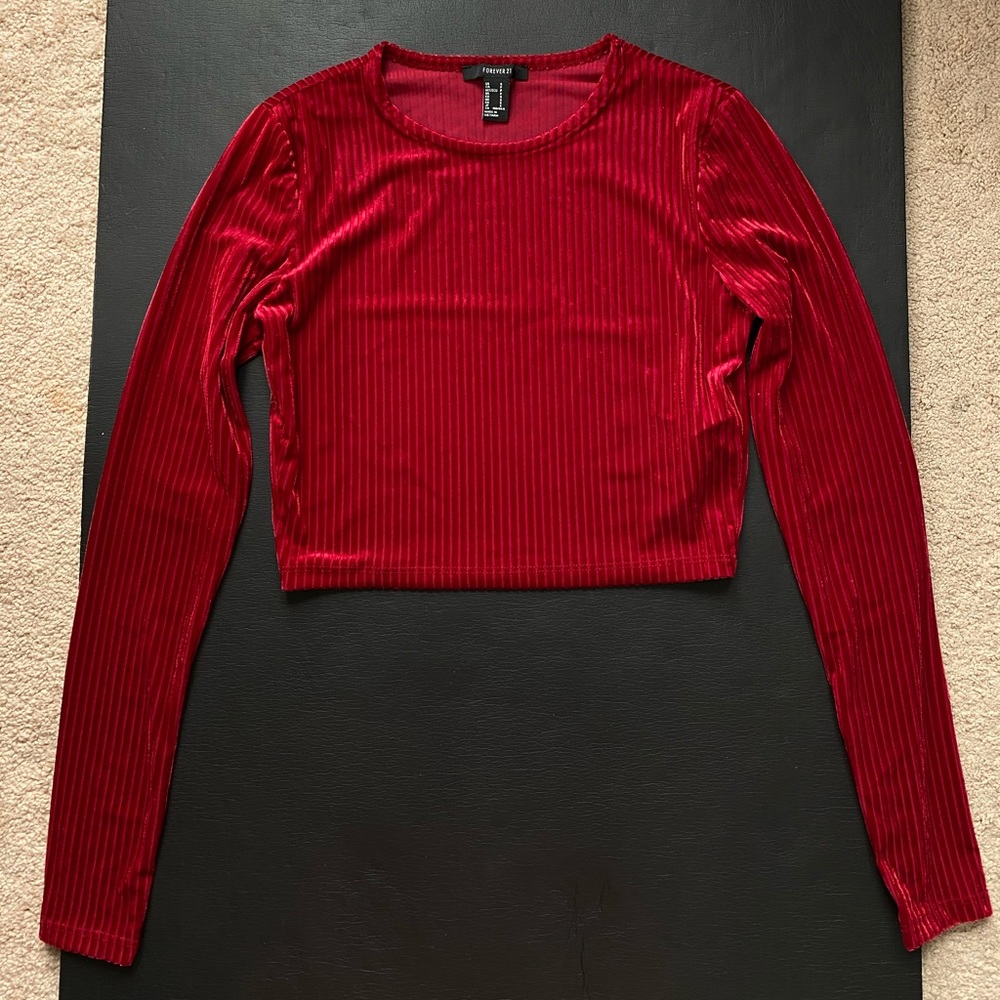 Velour Ribbed Long Sleeve